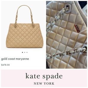 Kate Spade Gold Coast Maryanne quilted chain